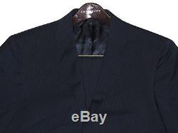 $1,595 Ralph Lauren Mens Italy Polo 1 Slim Custom Fit Navy Striped Wool Suit New