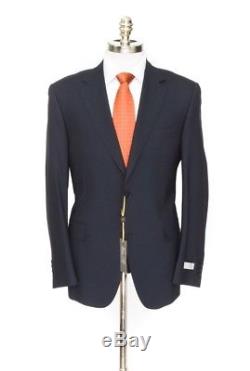 $1,995 NWT CANALI 1934 Solid Black All-Season Wool Slim Fit 2Btn Suit 52 42 R
