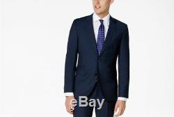 $1025 Hugo Boss Men'S Slim Fit Wool Sport Coat Blue Suit Jacket Blazer 38r