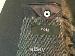 $1095 Hugo Boss Hutson / Gander Slim Fit Suit 44R / 38W Navy Blue Super 120s