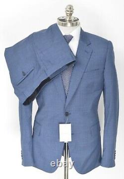 $1095 NWT PAUL SMITH Blue Micro Check Soho Fit Wool Suit 44 R (EU 54) Drop 6