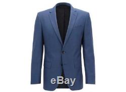 $1120 HUGO BOSS Men's SLIM Fit Wool Sport Coat BLUE SUIT JACKET BLAZER 44R