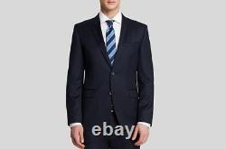 $1130 Hugo Boss Men's Slim Fit Wool Sport Coat Blue Suit Jacket Blazer 38S