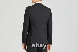 $1140 Hugo Boss Men 42l Slim Fit Wool Sport Coat Black Suit Jacket Blazer Tuxedo