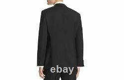 $1145 Hugo Boss Men 46r Slim Fit Wool Sport Coat Black Suit Jacket Blazer Tuxedo