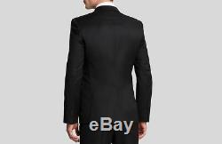 $1145 Hugo Boss Mens Slim Fit Wool Sport Coat Black Suit Jacket Blazer 42r