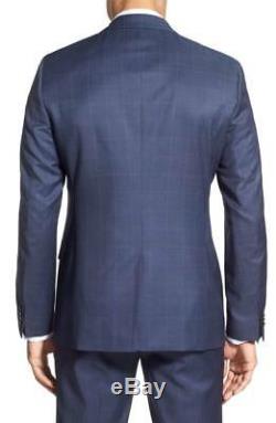 $1150 THEORY Men's Slim Fit Sport Coat BLUE WINDOWPANE SUIT JACKET BLAZER 36S