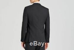 $1159 Hugo Boss Men 40r Slim Fit Wool Sport Coat Black Suit Jacket Blazer Tuxedo