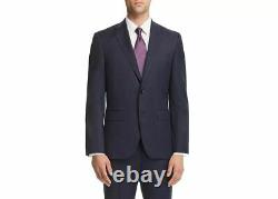 $1175 Hugo Boss Men's 38S Slim Fit Wool Sport Coat Blue Check Suit Jacket Blazer