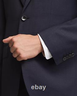 $1175 Hugo Boss Men's 38S Slim Fit Wool Sport Coat Blue Check Suit Jacket Blazer