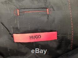 $1295 HUGO BOSS Men Extra Slim Fit Wool Jacket Black SPORT COAT BLAZER 38R EU 48