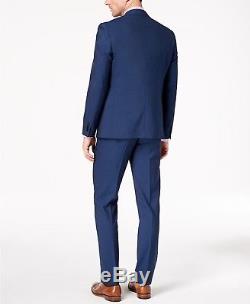 $1295 VINCE CAMUTO Men's Slim Fit Wool Suit Blue SOLID 2 PIECE JACKET PANTS 40R