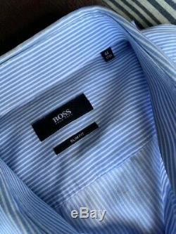 13 x Mens Hugo Boss and Suit Supply Smart Shirts Hardly worn (Sizes 16 17)