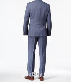 $1305 RALPH LAUREN Men's Slim Fit Wool Suit Blue Plaid 2 PIECE JACKET PANTS 44R