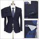 $1395 NWT SARTORE Solid Blue Navy Zignone Wool 2Btn Slim Fit Suit 50 40 R