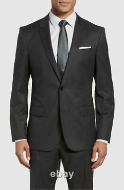 $1449 Hugo Boss Men's 40R Gray Slim Fit Wool Sport Coat Suit Jacket Blazer