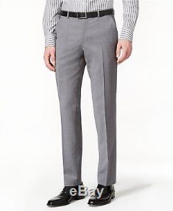 $1495 HUGO BOSS Men Slim Fit Wool Suit Gray Stripe 2 PIECE JACKET PANT 38S EU 48