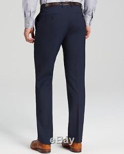 $1495 THEORY Men's Slim Fit Wool Suit Blue Solid 2 PIECE JACKET PANTS 42 R