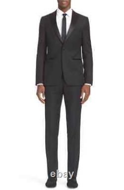 $1495 Z Zegna Trim Fit Slim Fit Men's Wool Tuxedo Black 2 PC Suit 8 50 C