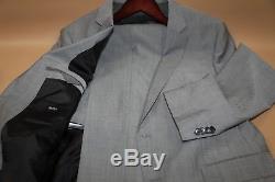 #154 HUGO BOSS Huge4/Genius3 Light Gray Suit Size 44 R SLIM FIT
