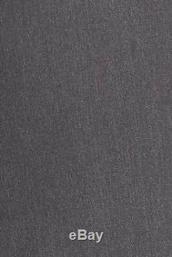 $1795 Hugo Boss Mens Slim Fit Wool Suit Gray Solid 2 Piece Jacket Pants 40r