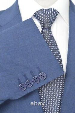 $1895 NWT CANALI 1934 Blue Twill Wool Slim Fit 2 Btn Suit 40 R (EU 50) Drop 6