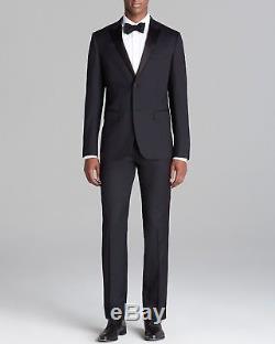 $1895 THEORY Men's Slim Fit Wool Tuxedo Suit Navy Blue 2 PIECE JACKET PANTS 40 R