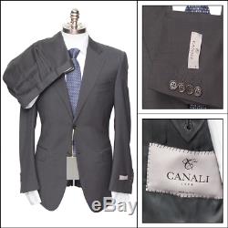 $1995 NWT CANALI 1934 Gun-Metal Gray Extrafine Wool Slim Fit 2Btn Suit 48 38 R