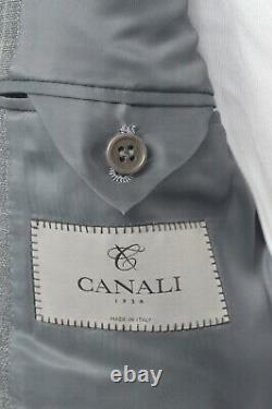 $1995 NWT CANALI Gray Windowpane Wool Slim Fit 2 Btn Suit 42 R (EU 52) Drop 6