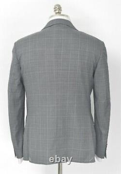 $1995 NWT CANALI Gray Windowpane Wool Slim Fit 2 Btn Suit 42 R (EU 52) Drop 6