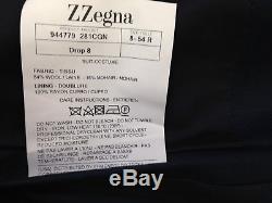 $1995 Z ZEGNA Mens Slim Fit Wool Sport Coat Navy Blue SUIT JACKET BLAZER 44 R