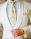 2018 White Jacquard Paisley tuxedos Men's Suit British style custom slim fit