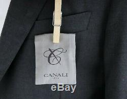 $2195 Canali 1934 Solid Charcoal Year Round Wool Two Button Suit Slim Fit 40 R