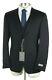 $2495 CANALI 1934 Solid Black All-Season Wool 3 Piece Suit + Vest Slim-Fit 40 R