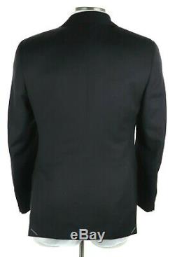 $2495 CANALI 1934 Solid Black All-Season Wool 3 Piece Suit + Vest Slim-Fit 40 R