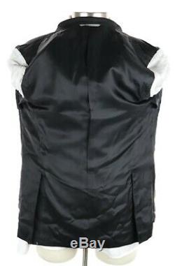 $2495 CANALI 1934 Solid Black All Season Wool 3 Piece Suit + Vest Slim Fit 40 R