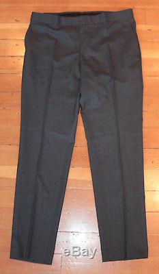 $2495 Gucci Gray Wool Slim Fit Suit IT 52 US 42R Flat Front Pants Made in Italy