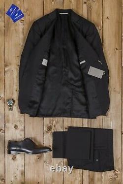 2650$ CANALI Black Wool Water Resistant Tuxedo Suit 34 US / 44 EU 8R Slim Fit