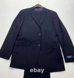 #286 Brooks Brothers Milano Fit 100% Solid Navy Wool Size 40 R RETAIL $895