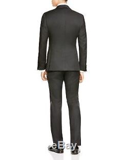 $2895 ERMENEGILDO Z ZEGNA Mens Slim Fit Wool Tuxedo Suit Black JACKET PANTS 38S