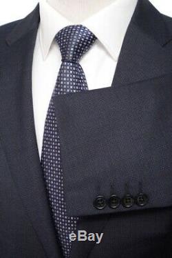 $2K NWT ARMANI COLLEZIONI M Line Navy Blue Birdseye Slim Suit 50 fits 40 / 38 R