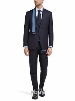 $3145 Z Zegna Men's Slim Fit Wool Blue Pinstripe 2 Piece Suit Jacket Pants 50R