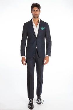 $3295 Belvest Wool Blue Suit 38 US / 48 EU Drop 8R Slim Fit Fall / Winter 2018