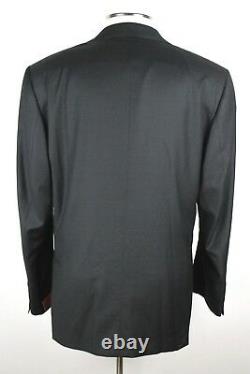 $3695 ISAIA Nuova Base S Solid Dark Grey Aquaspider Wool Suit 50 R (Fits 48 R)