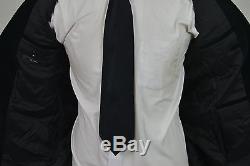 (36R) 33W NEW ZEGNA Men's Black Cotton Corduroy SLIM FIT Flat Front 2pc Suit