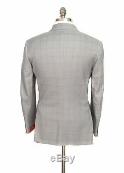 $3849 NWT ISAIA Gray Plaid Delain Select Super 140's Slim Suit 54 44 R fits 42