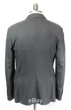 $3900 NWT BRUNELLO CUCINELLI Gray Plaid Wool Peak Slim Fit 3/2 Roll Suit 50 40 R