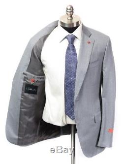 $3995 NWT ISAIA Solid Gray Super 120's Handmade Slim Fit 2Btn Suit 56 8R 46 R