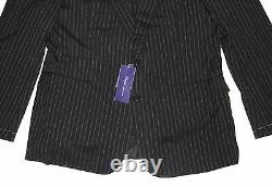 $4,995 Ralph Lauren Purple Label Mens Striped Wool Drake Slim Custom Fit Suit