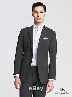 $415 BANANA REPUBLIC MONOGRAM Size 38R Suit Jacket Blazer Gray Slim Fit